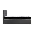 Oikiture Gas-Lift Velvet Bed Frame - King Single