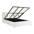 Oikiture Gas-Lift Velvet Bed Frame - King