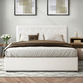 Oikiture Gas-Lift Velvet Bed Frame - King
