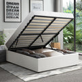 Oikiture Gas-Lift Velvet Bed Frame - King Single