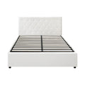 Oikiture Gas-Lift Velvet Bed Frame - Queen