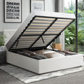 Oikiture Gas-Lift Velvet Bed Frame - Queen