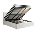 Oikiture Gas-Lift Velvet Bed Frame - King