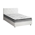 Oikiture Gas-Lift Velvet Bed Frame - King Single