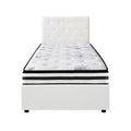 Oikiture Gas-Lift Velvet Bed Frame - King Single
