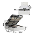 Oikiture Gas-Lift Velvet Bed Frame - King Single