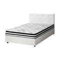 Oikiture Gas-Lift Velvet Bed Frame - King Single