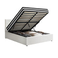 Oikiture Gas-Lift Velvet Bed Frame - Queen