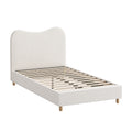 Oikiture Boucle Bed Frame - King Single
