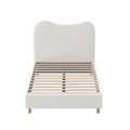 Oikiture Boucle Bed Frame - King Single