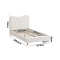 Oikiture Boucle Bed Frame - King Single