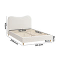 Oikiture Boucle Bed Frame - Queen