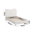 Oikiture Boucle Bed Frame - Single