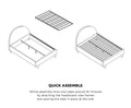 Oikiture Arched Bed Frame