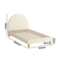 Oikiture Arched Bed Frame