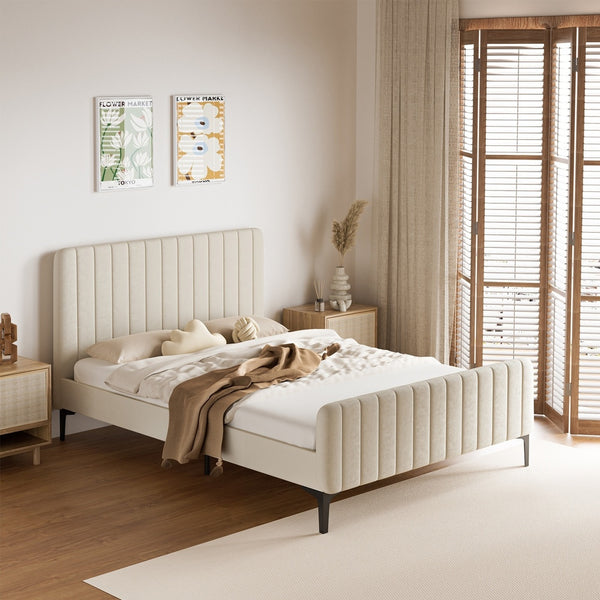 Oikiture Fabric Bed Frame - Royo