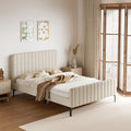 Oikiture Velvet Bed Frame - Double