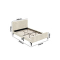 Oikiture Velvet Bed Frame - Double