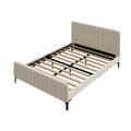 Oikiture Velvet Bed Frame - Double