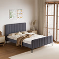 Oikiture Velvet Bed Frame - Double