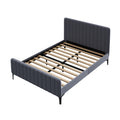 Oikiture Velvet Bed Frame - Double