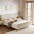 Oikiture Velvet Bed Frame - King