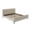 Oikiture Velvet Bed Frame - King