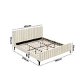 Oikiture Velvet Bed Frame - King