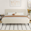 Oikiture Velvet Bed Frame - King