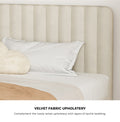 Oikiture Velvet Bed Frame - King