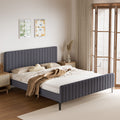 Oikiture Velvet Bed Frame - King