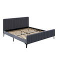 Oikiture Velvet Bed Frame - King