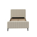 Oikiture Velvet Bed Frame - King Single