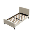Oikiture Velvet Bed Frame - King Single
