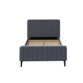 Oikiture Velvet Bed Frame - King Single