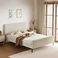 Oikiture Velvet Bed Frame - Queen