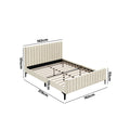 Oikiture Velvet Bed Frame - Queen