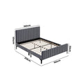 Oikiture Velvet Bed Frame - Queen