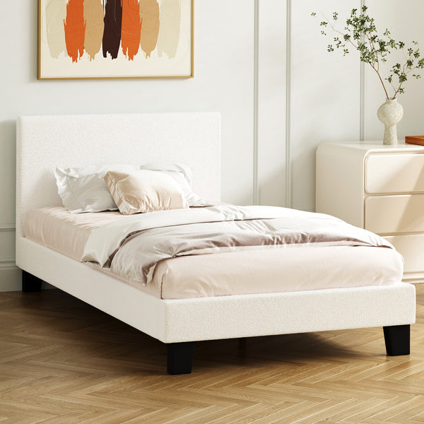 Oikiture Boucle Bed Frame