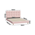 Oikiture Boucle Bed Frame - Double