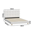 Oikiture Boucle Bed Frame - Double