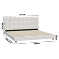 Oikiture Boucle Bed Frame - King
