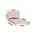 Oikiture Boucle Bed Frame - King Single