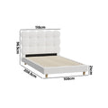 Oikiture Boucle Bed Frame - King Single
