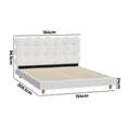 Oikiture Boucle Bed Frame - Queen