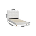 Oikiture Boucle Bed Frame - Single
