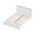 Oikiture Double Wooden Bed Frame Base with 4 Storage Drawers White - product image 7