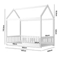 Oikiture Kids Wooden House Bed Frame - Single