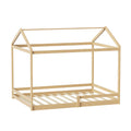 Oikiture Kids House Fence Bed Frame - Double