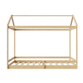 Oikiture Kids House Fence Bed Frame - Double